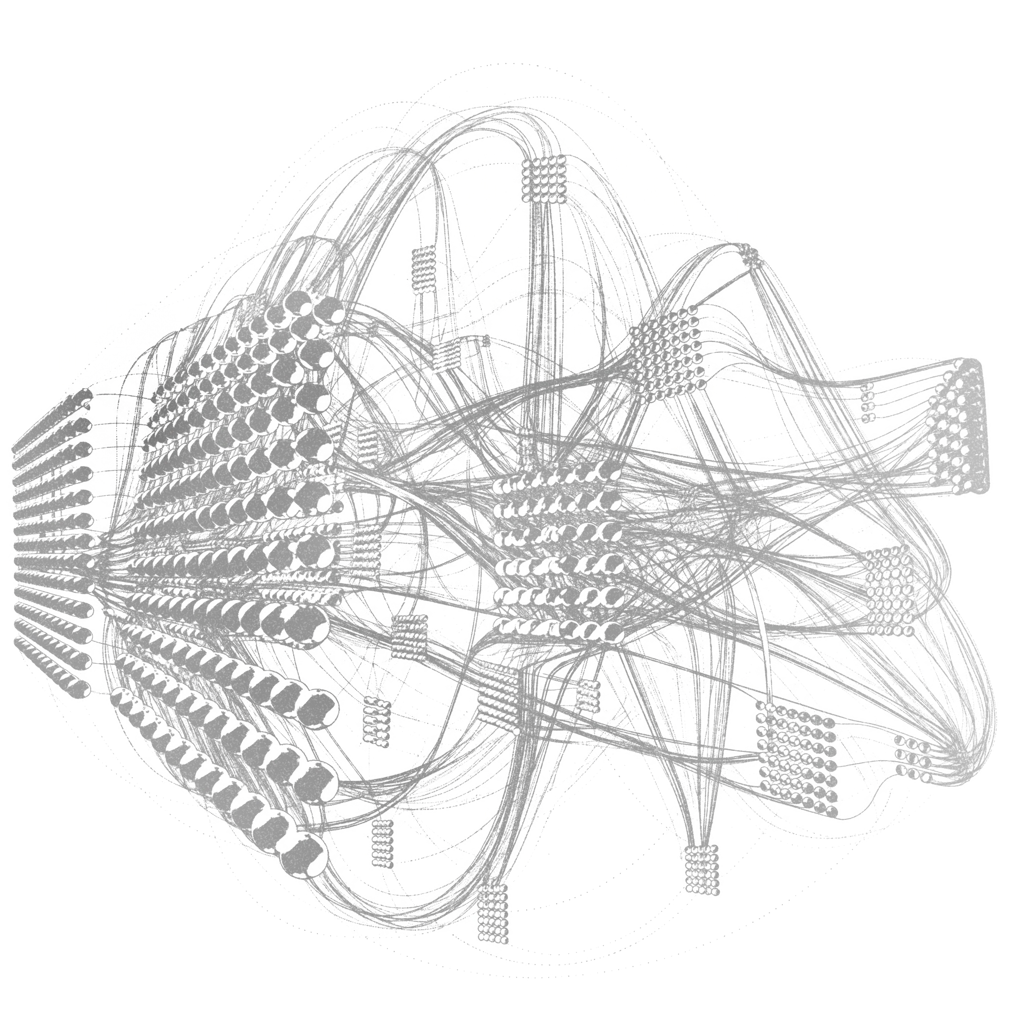 Abstract neural architecture network graphic