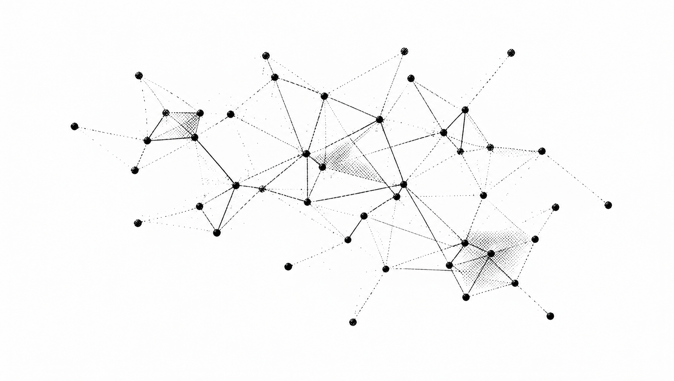 Abstract connected research network graphic